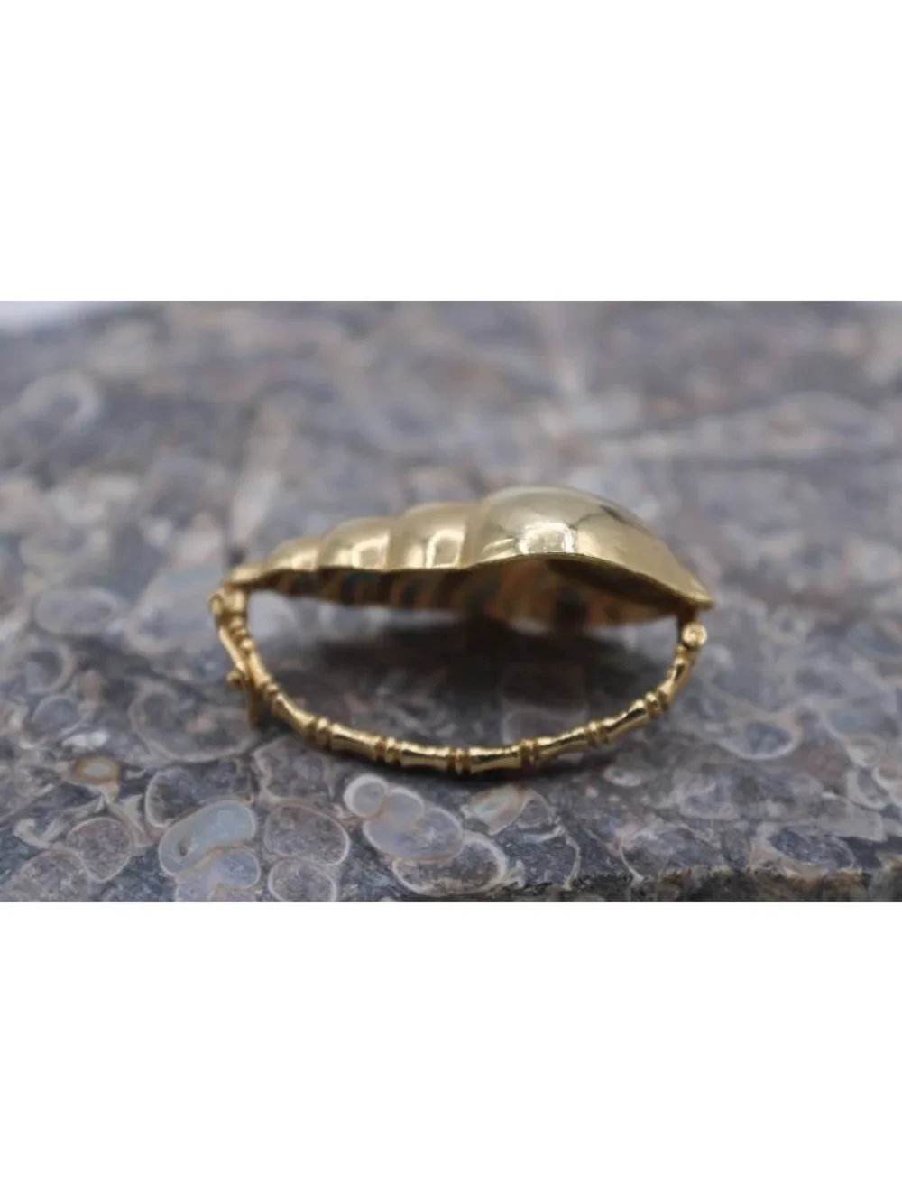 Gold‑Tone Seashell Hair Barrette Vintage Textured Shell Ponytail Clip Accessory